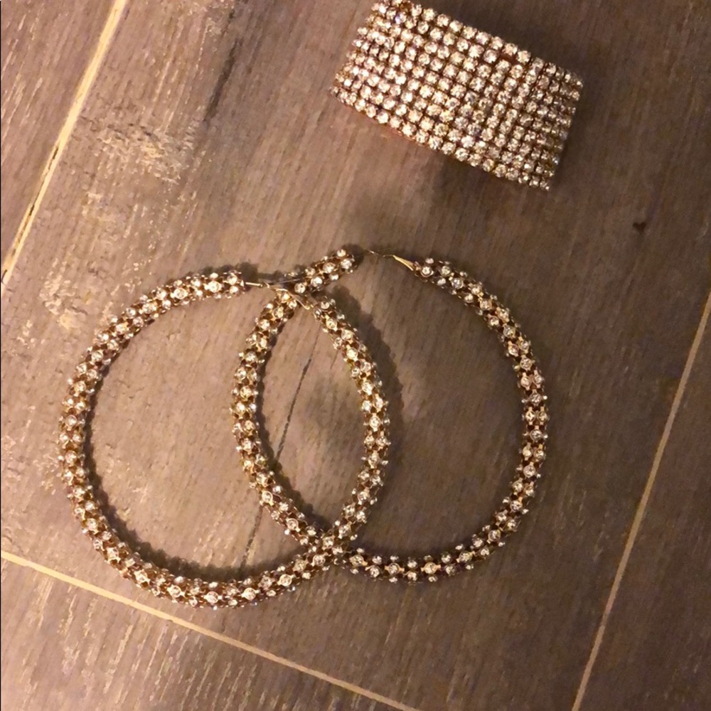 Earrings and bracelet
